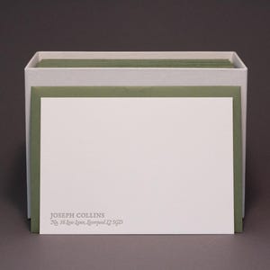 Collins Gepersonaliseerde boekdruk correspondentiekaarten/notitiekaarten