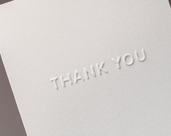 Blind Emboss THANK YOU Cards - Pack of 6