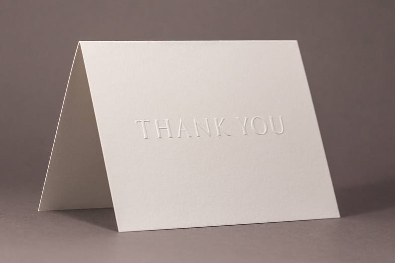 Embossed Thank You Cards Gift Set Etsy UK