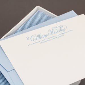 Waverley Kalligraphie personalisierte Letterpress Correspondence Karten