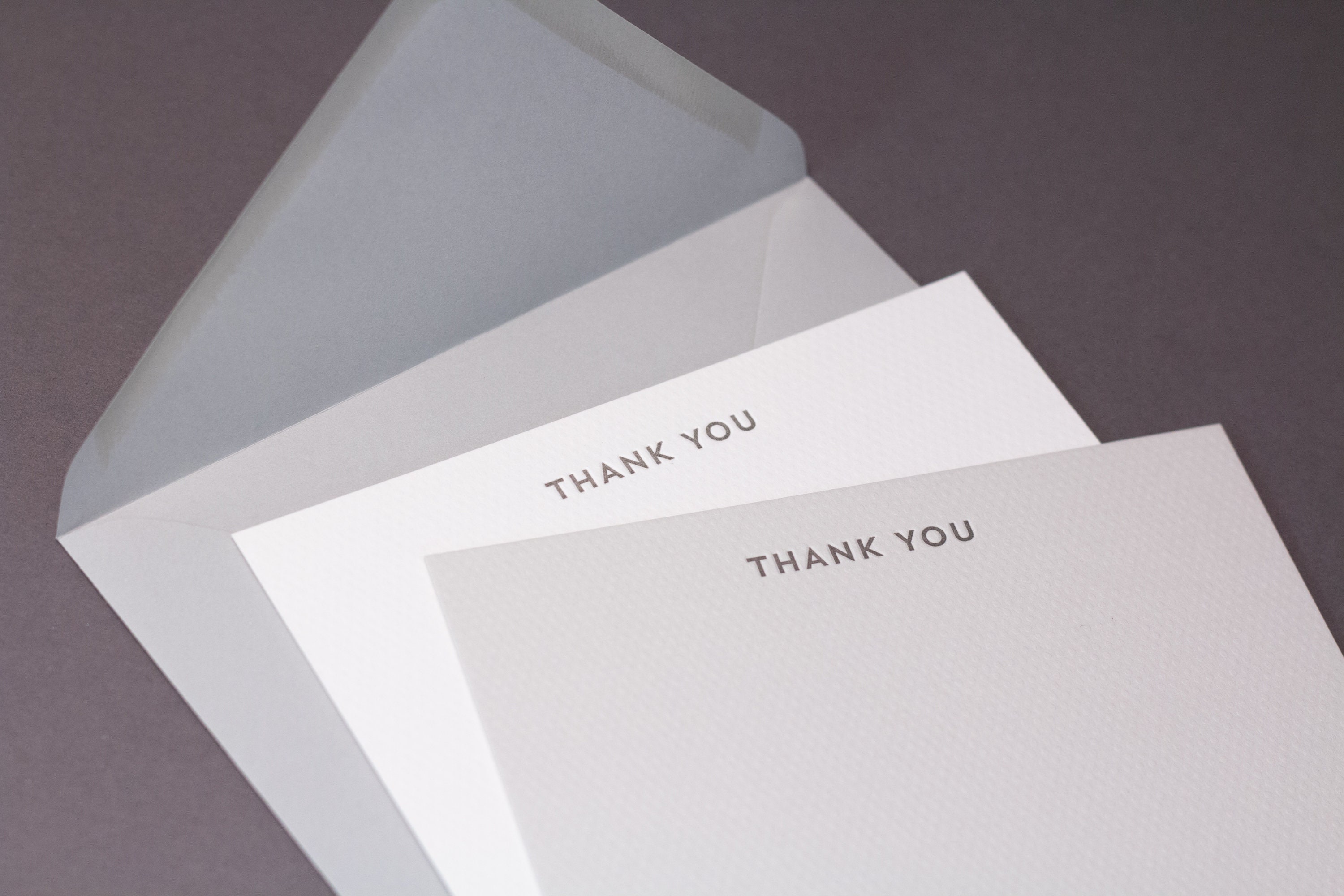 Matrix Embossed Letterpress Thank You Notecards & Envelopes Pack of 10 ...