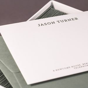 Turner personalisierte Letterpress-Korrespondenz-Karten