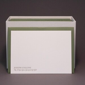 Collins Personalised Letterpress Correspondence Cards / Note Cards
