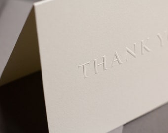 Embossed Thank You Cards - Set of 6