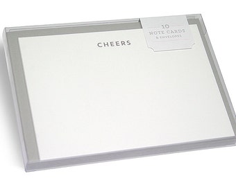 Earle Hot Foil Note Cards "Cheers" & "A Special Thanks" - Set of 10