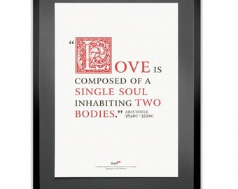 Aristotle Quote Letterpress Print