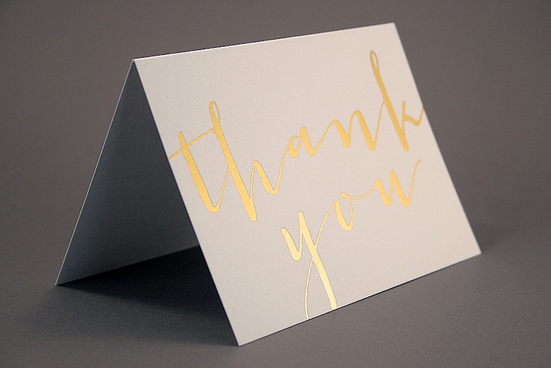 Gold Hot Foil Thank You Cards Gift Set Etsy UK