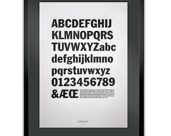 Franklin Gothic Letterpress Typography Print