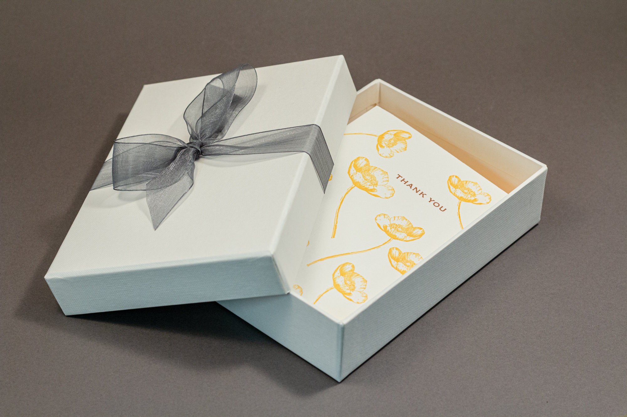 Buttercup Letterpress Thank You Cards - Gift Set / 12 Thank You Note ...