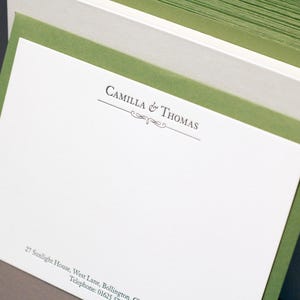 Cartes de correspondance/cartes de correspondance typographiques personnalisées Camilla
