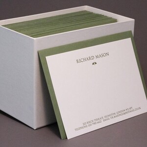 Mason Personalised Letterpress Correspondence Cards / Note Cards