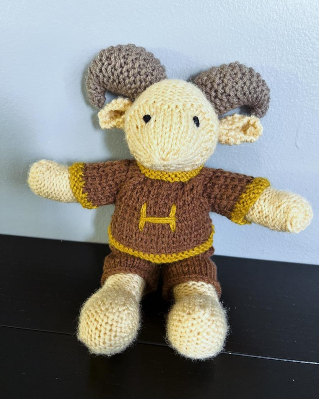 Hand Knit Ram Mascot, Graduation Gift - Etsy