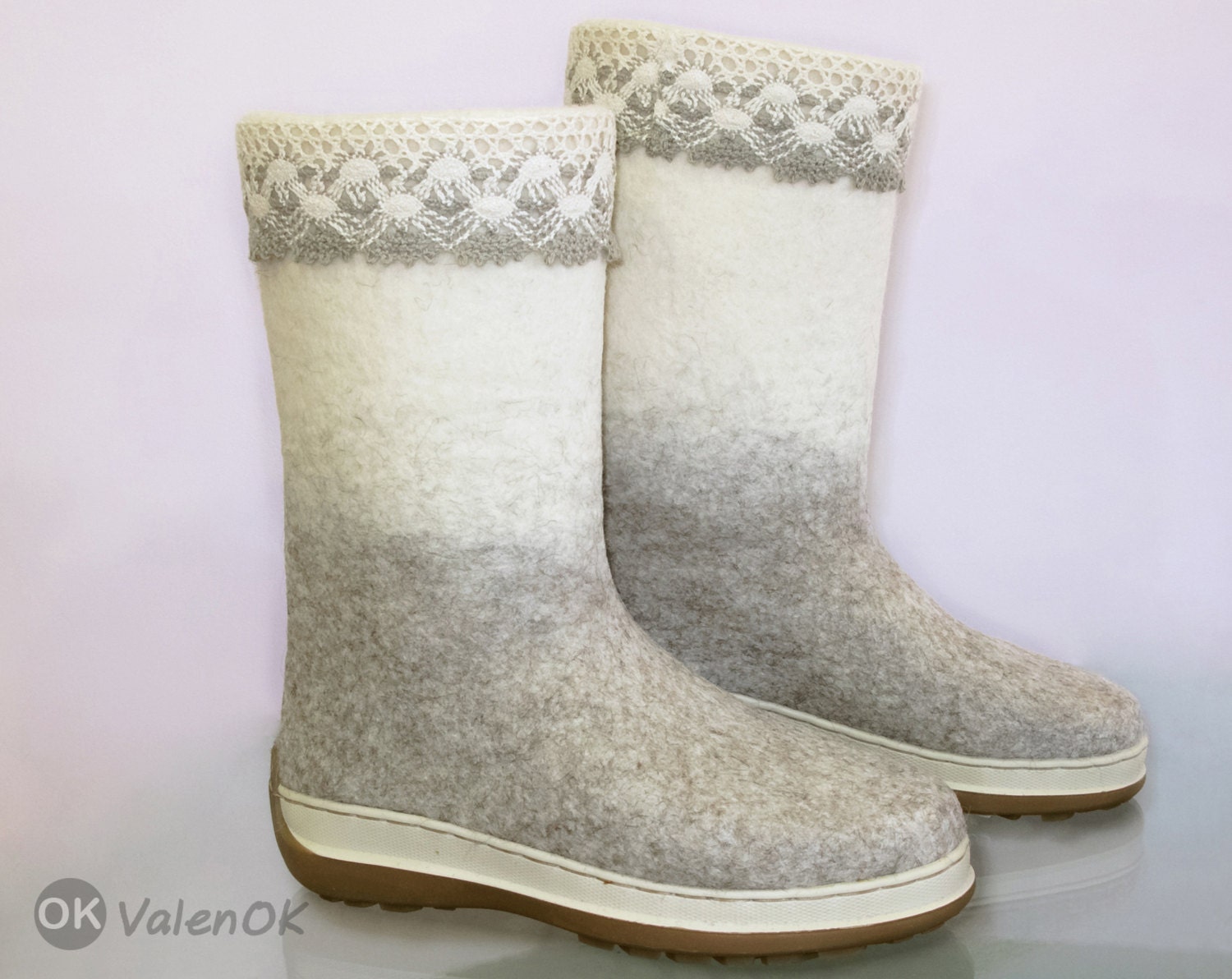 Bicolour Mujer handmade winter felted botas ies Bicolour Mujer handmade winter felted botas botas botas ies 2d7416