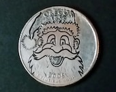 Santa Claus on an Oregon State Quarter - Hand engraved