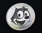 1999 D Felix the Cat Connecticut State Quarter