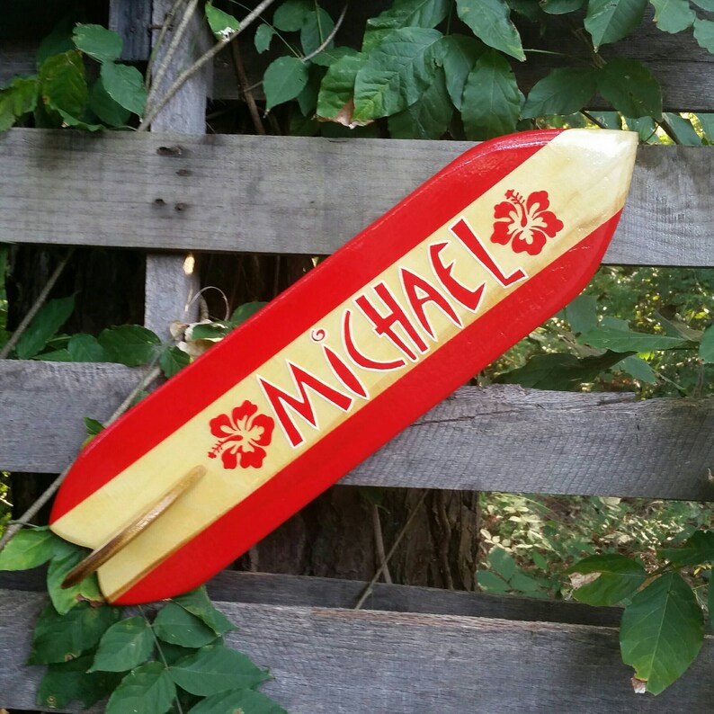 Surfboard name plate Surfboard sign surfboard decor custom Etsy