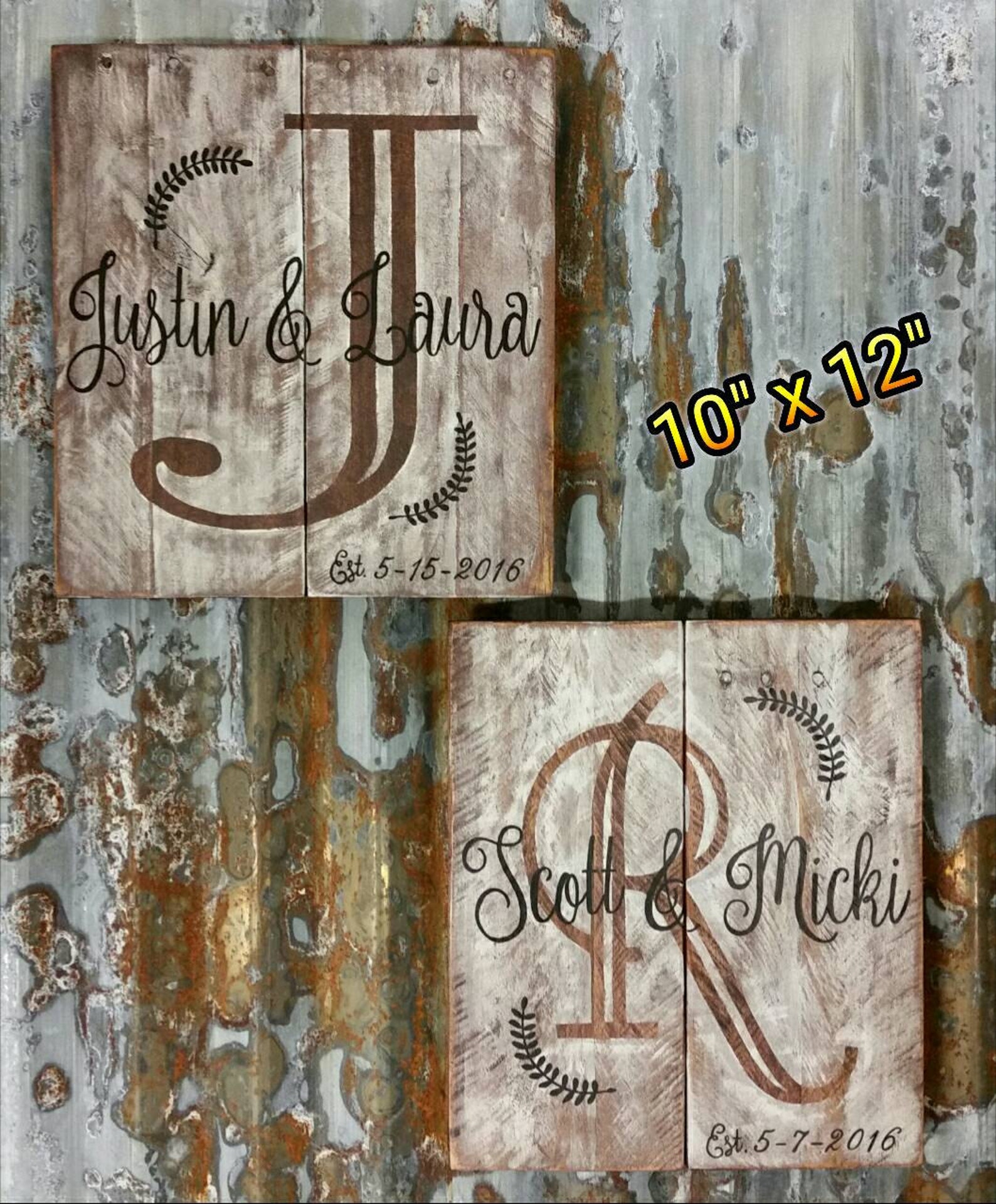 Monogram Pallet Sign Family Monogram Sign Wedding Sign - Etsy