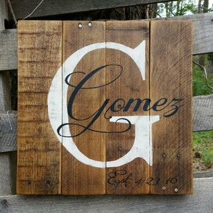 Monogram Pallet Sign Custom Monogram Sign Custom - Etsy