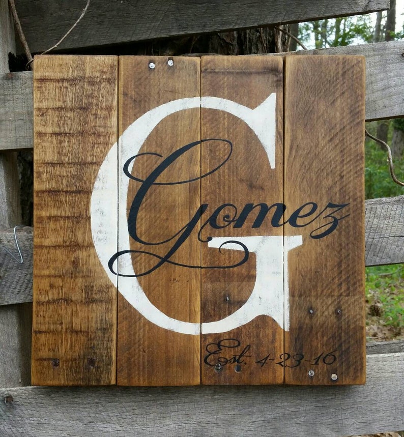 Monogram Pallet Sign Custom Monogram Sign Custom - Etsy