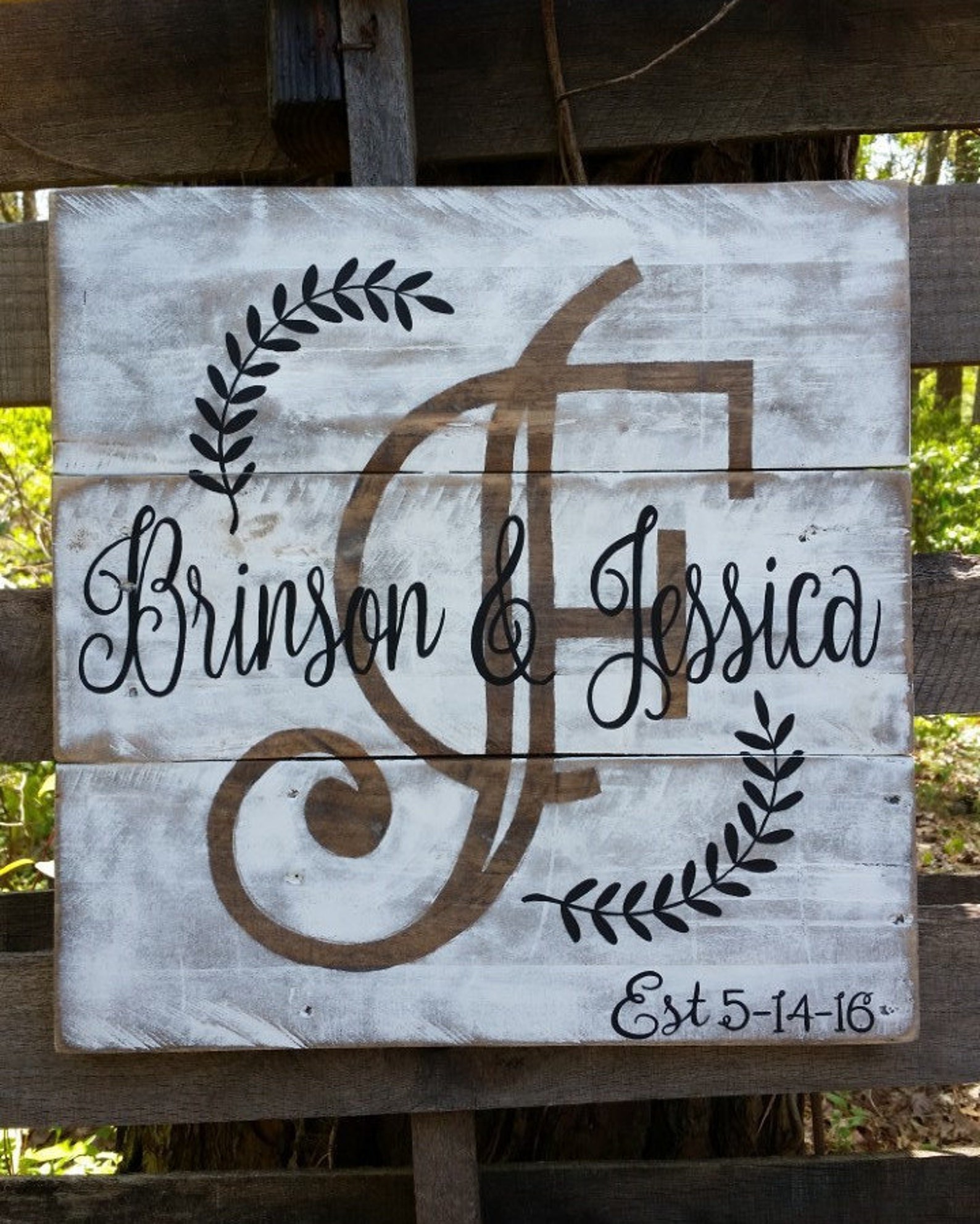 Monogram Pallet Sign Family Monogram Sign Wedding Sign - Etsy