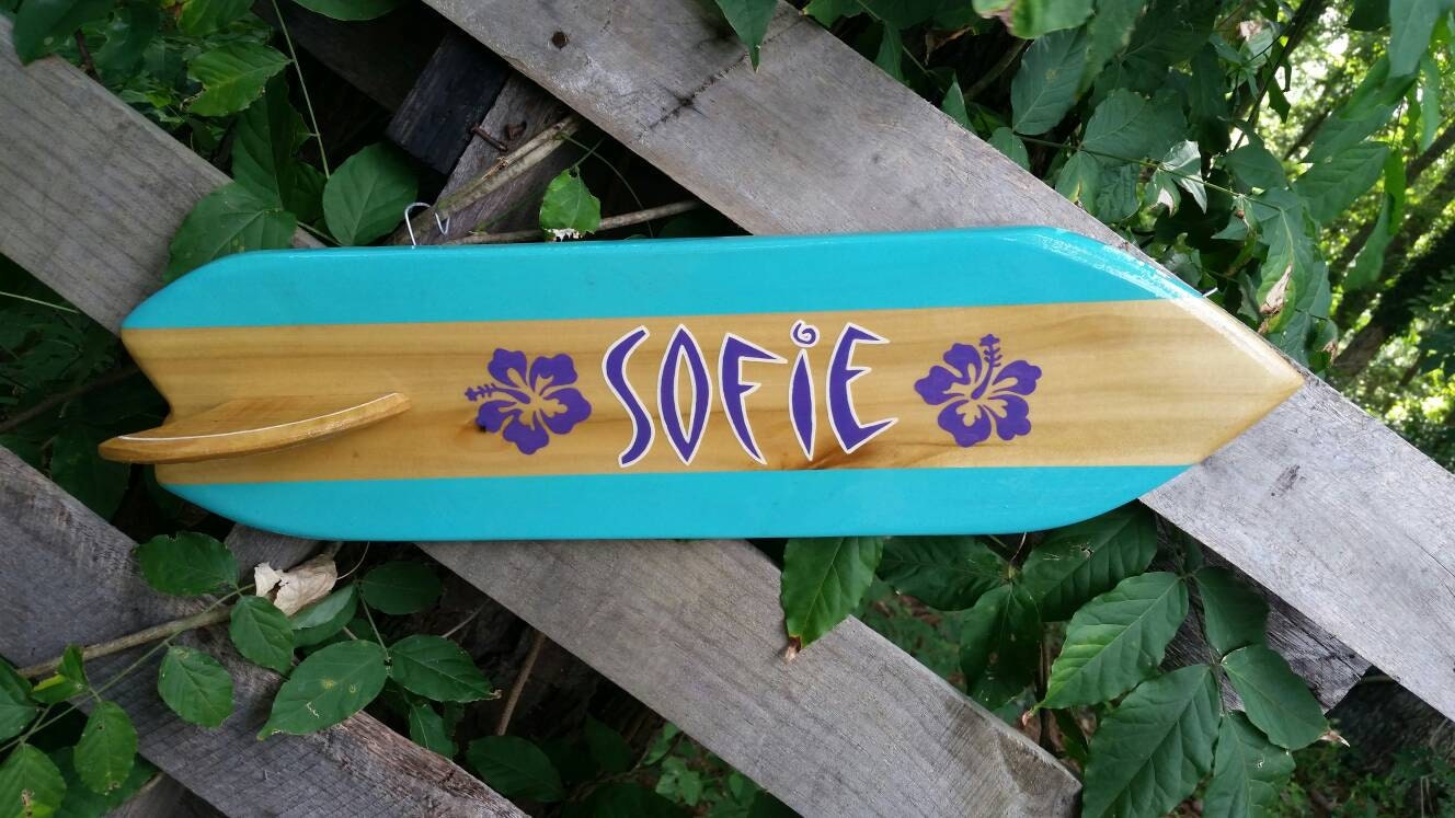 Surfboard name plate Surfboard sign surfboard decor custom Etsy