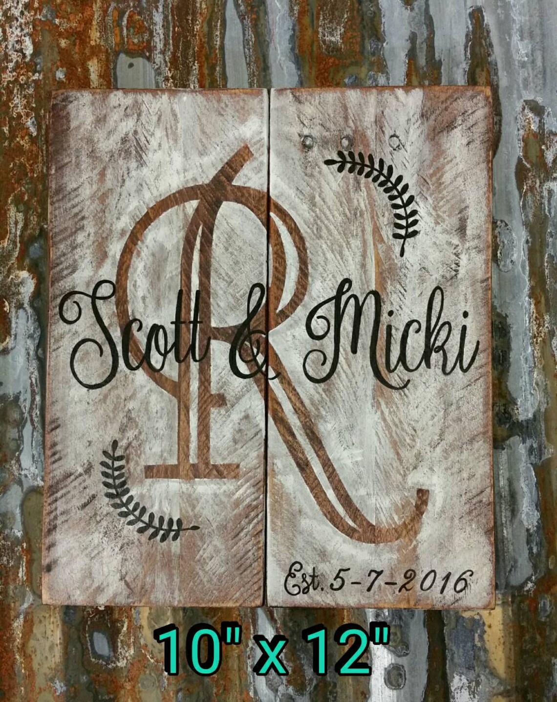 Monogram Pallet Sign Family Monogram Sign Wedding Sign - Etsy