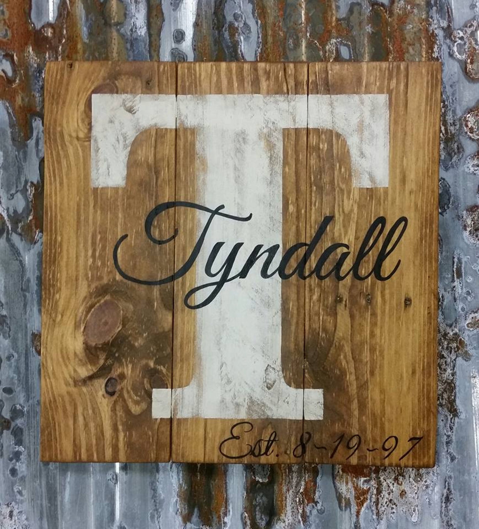 Monogram Pallet Sign Custom Monogram Sign Custom - Etsy