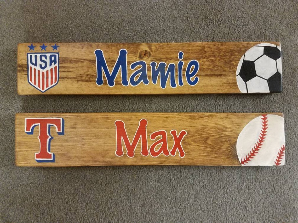 Personalized Sports Signs. Hand Painted on Reclaimed Pallet Etsy