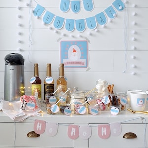 Hot Chocolate Bar Printable Kit/Digital Download/Christmas Party Printables/Hot Chocolate Buffet/Kids Christmas Party/Family Christmas Party