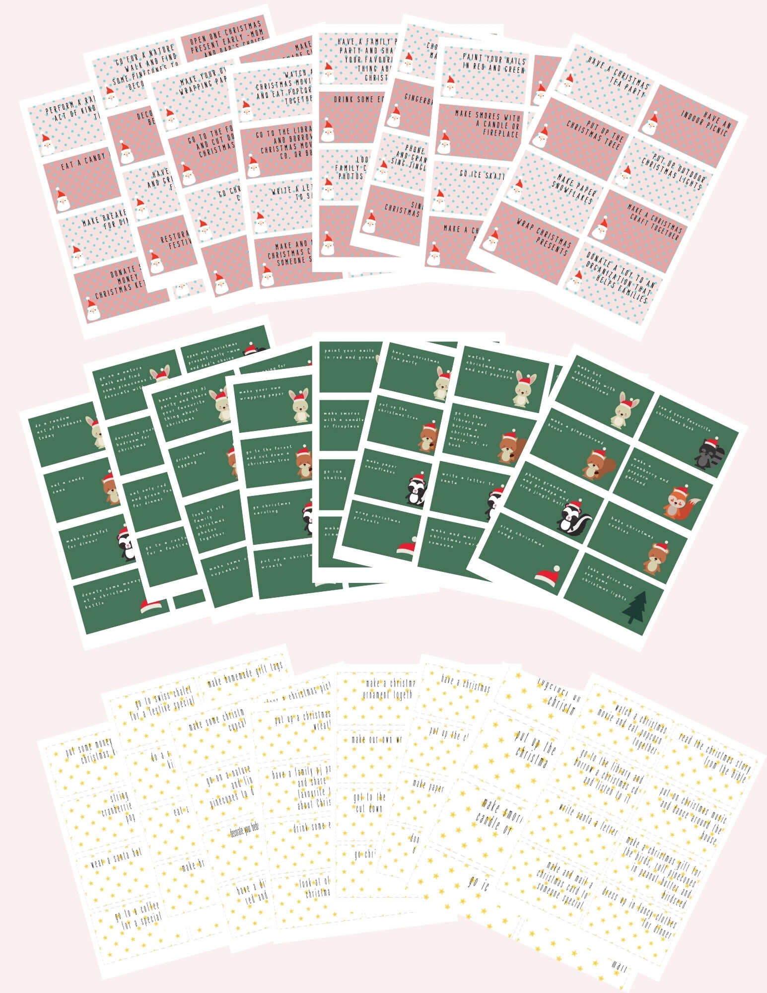 Printable Advent Activity Cards/advent/digital Download/advent Activity ...