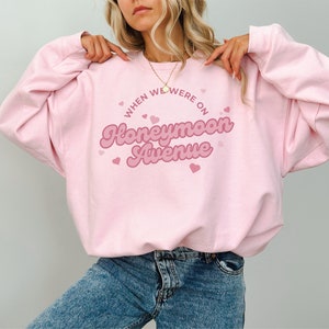 Honeymoon Avenue Unisex Crewneck Sweatshirt, Valentine Sweatshirt