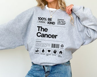Sweat-shirt Zodiac Cancer Crewneck, Chemise d’astrologie, Cadeau pour le cancer