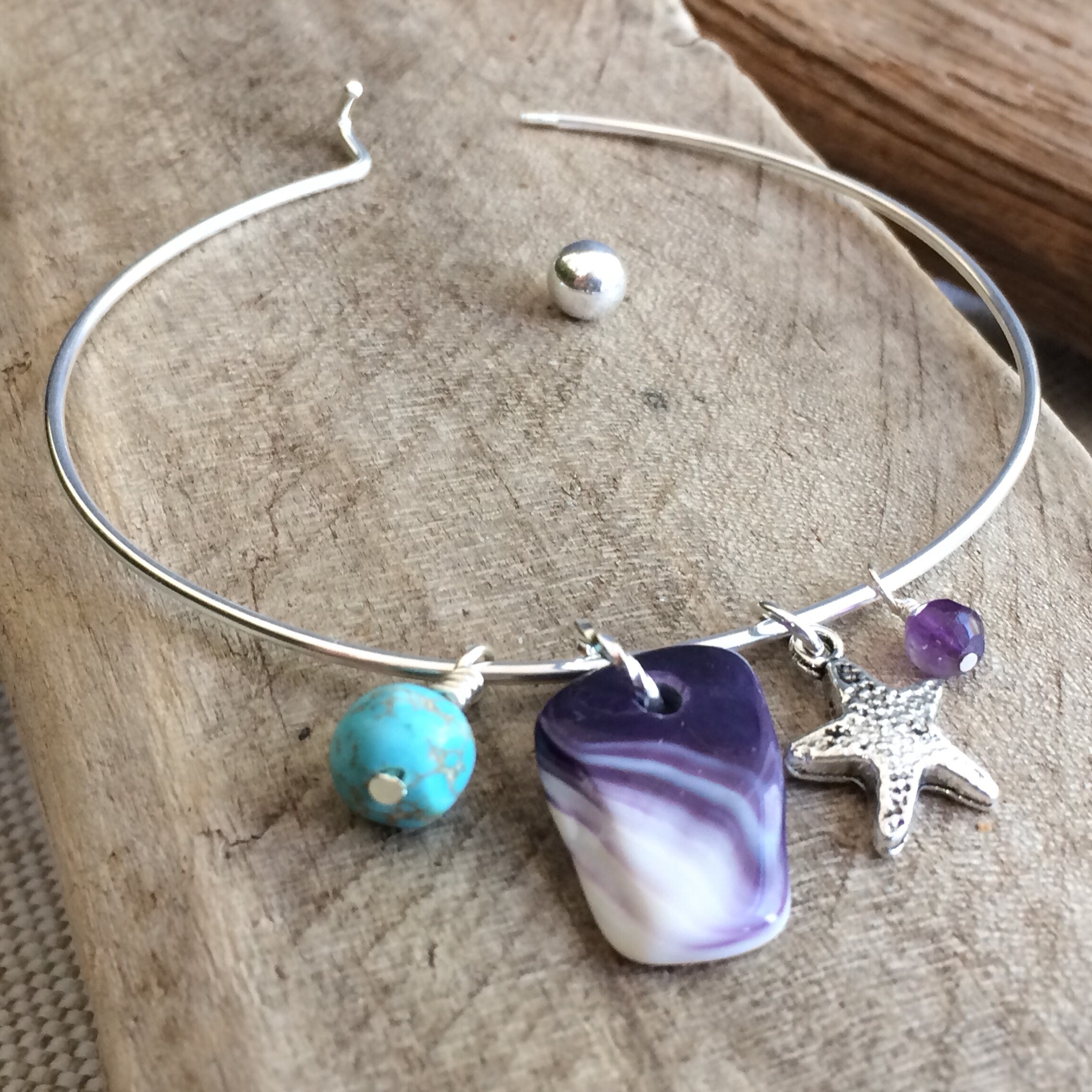 Wampum Bangle Bracelet Native wampum jewelry Cape Cod Etsy