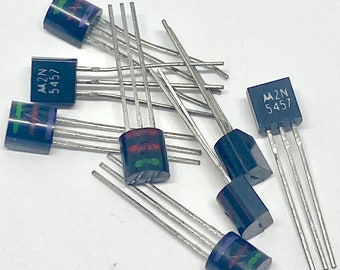 Lot of 8 Motorola 2N5457 N-channel JFET TO-92 Transistors 1980s Date Code New Old Stock for Fuzz Pedals Vintage