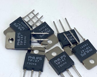 Lot of 9 Philips TIP147 Darlington Transistors PNP  New Old Stock Vintage 1990 Date Code