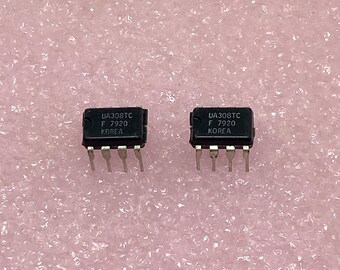 Rare Lot of 2 Fairchild UA308TC Integrated Circuits NOS 8 pin DIP 1979  Date Code Vintage Op Amps LM308N Cross Rat Pedal Distortion Pedal