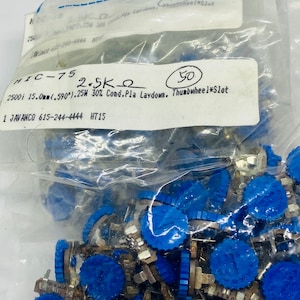 140 pcs Bourns 3355U-1-254 2.5K ohm .25w linear taper 30% horizontal mounting variable potentiometers thumbwheel