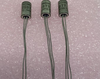 3 Pcs of Hitachi 2SB77 Germanium Transistors Matched HFE New Old Stock Tested 1970s Date Code for Fuzz Face Pedals TO-1 Package (3 legs)