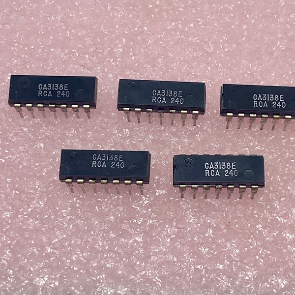 Lot of 5 pieces RCA CA3138E Integrated Circuit Vintage 1982 Date Code Dip New Old Stock Semiconductors