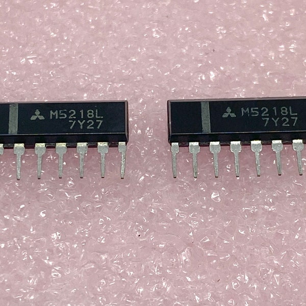 2 pcs Mitsubishi M5218L Integrated Circuit IC Op Amp New Old Stock SIPP for Roland Jupiter MC202 TR-909 707 Synth 1987 Date Code 15189136