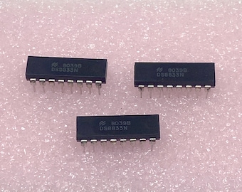 Lot of 3 NSC DS8833N Integrated Circuits New Old Stock Pdip Vintage National Semiconductor 1980 Date Code New Old Stock