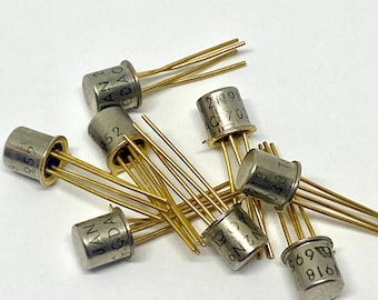 Lot of 8 Teledyne 2N918 Vintage rf Transistors TO-72 NPN 1970s Date Code
