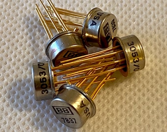 Lot of 5 Burr Brown 3053/01 Integrated Circuit Metal Can New Old Stock Ultra-Low Noise Precision Op Amps Vintage 1978 Date Code