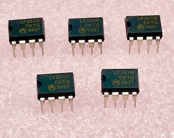 Lot of 10 pcs Vintage Motorola LF351N Op Amps 9937 Date Code for use in Overdrive and Preamp Guitar Pedal 8 Pin