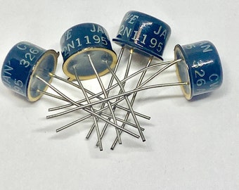 RARE Lot of 4 pcs Western Electric 2N1195 Transistors 1963 Date Code Vintage Semiconductor 326A Short Legs