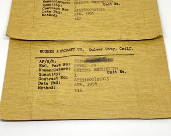 Lot of 2 Rare Hughes Aircraft Vintage Cystal Rectifiers 3370 Original Packaging 1956 Date Code New Old Stock