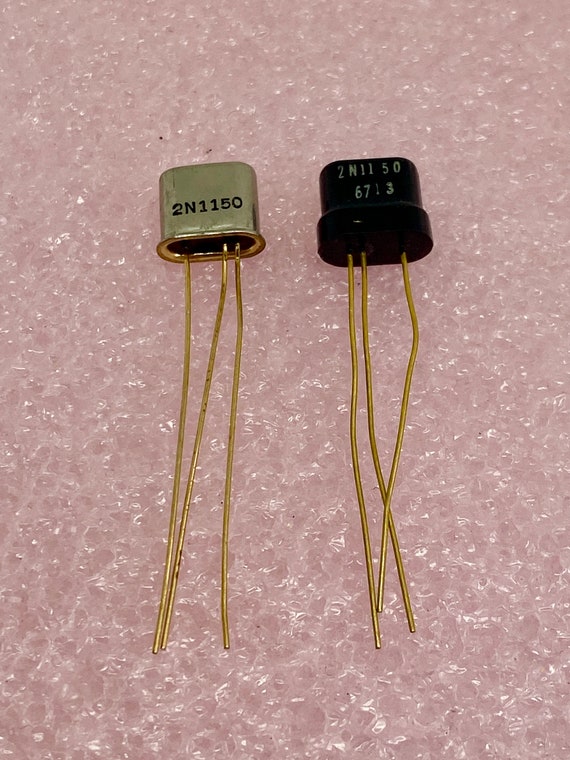 Pair of National Semi Transitron 2N1150 Transistor Germanium Black