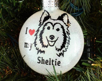 I Love My Sheltie Ornament