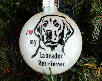 I Love My Labrador Retriever Ornament