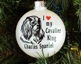 I Love My Cavalier King Charles Spaniel Ornament